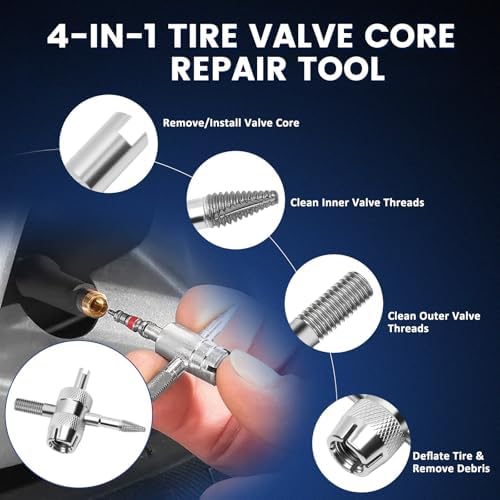 22PCS Tire Valve Stem Tool–Quick Change Valve Installer Kit - Image 5