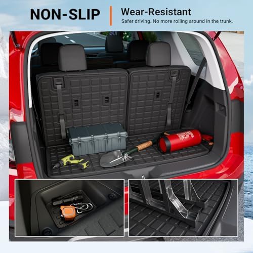 powoq Cargo Mat with Backrest Mats Compatible with 2023-2026 Honda Pilot - Image 3