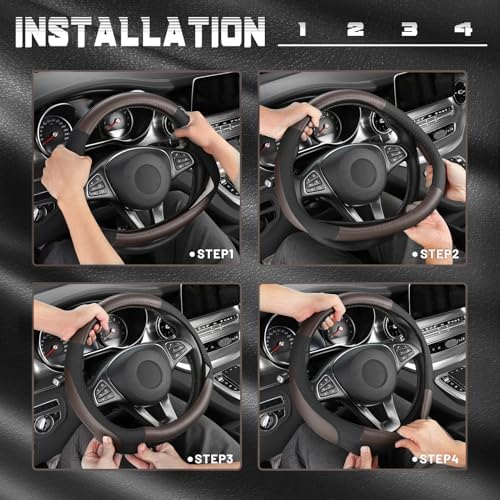 SEG Direct Steering Wheel Cover 14.5-15 inch Car Auto Interior Accessories - Image 6