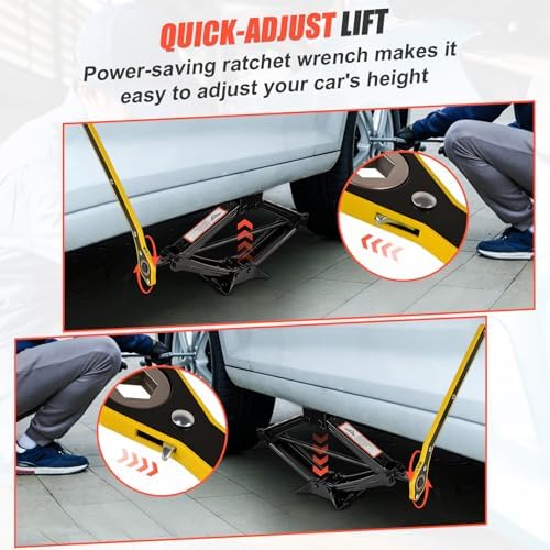 2 Ton Scissor Jack, 4409 Lbs Car Jack Kit - Image 4
