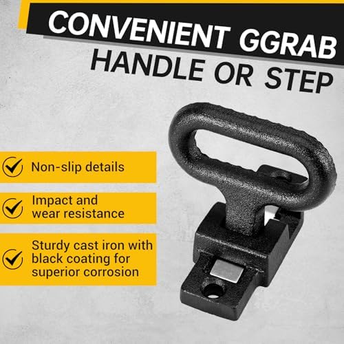 4 Pack Black Folding Safety Step Steel Heavy-Duty Fold Down Utility Body Step - Image 5