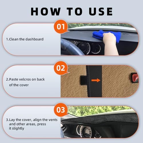 Dashboard Cover Dash Mat Fit for Ho-nda Civic 2021-2016, Car Dash Board Mat - Image 6