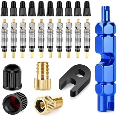 26 Pieces Presta Valve Core Repair Kit，Tubeless Valve&Presta Valve Caps；Valve by Unknown