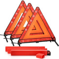 Fasmov 3 Pack Emergency Warning Triangle Kit, High Visibility Reflective Safety by Fasmov