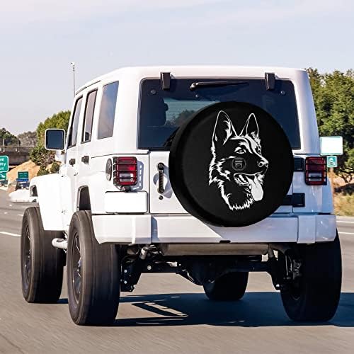 Black German Shepherd Spare Tire Cover - Image 2