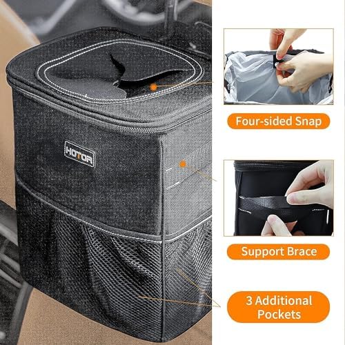 HOTOR Car Trash Can, Leakproof Car Organizer - Image 7