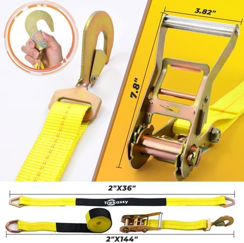 Trekassy 2" x 144" Car Tie Down Straps - Image 4