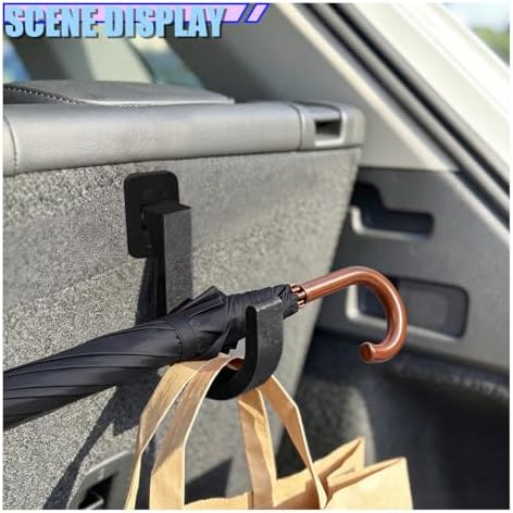 2PCS Car Trunk Umbrella Hook, Universal No Drilling Car Interior Storage Hanger - Image 5