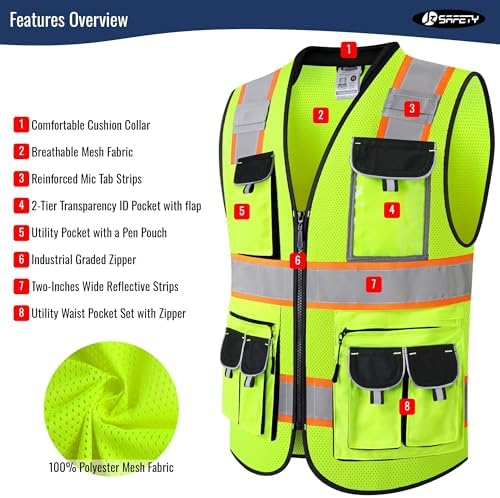 JKSafety Reflective Safety Vest - Image 3