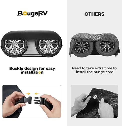BougeRV RV Tire Covers, Dual Axle Wheel Cover, 2 Pack - Image 4