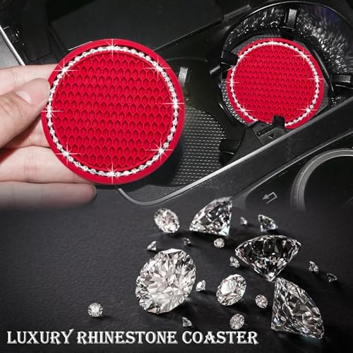 2PCS Bling Cup Holder Coaster, 2.75 Inch Auto Car Cup Holder Insert Coasters - Image 6