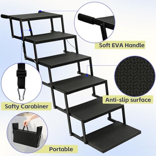 Dog Steps for Car and Truck, 30.7" H Foldable Dog Stairs for Large Dogs - Image 3