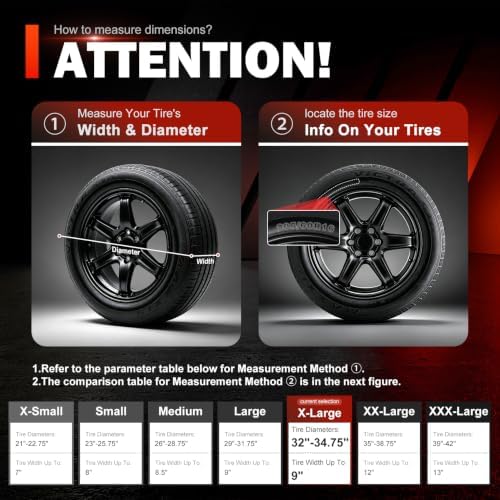 Explore Land Tire Covers 4 Pack Fit Tire Diameters 32-34.75 inch - Image 3