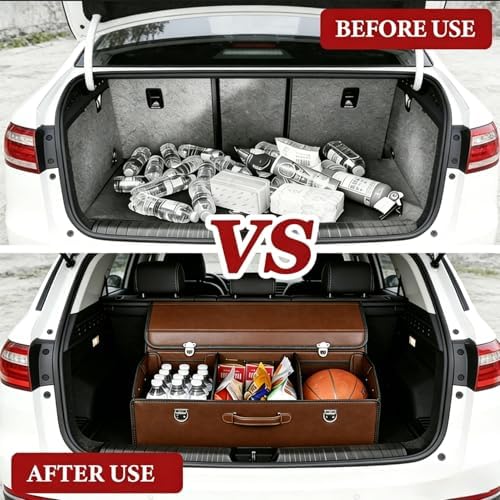 Leather Storage Box Car Trunk Organizer - Image 5