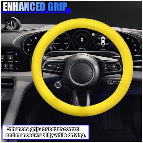 3PCS Silicone Car Steering Wheel Cover Set, Anti-Slip Car Steering Wheel & - Image 3