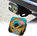 2 Inch Retro Sunset Mountains Trailer Hitch Cover Rubber Receiver Tube Plug Cap by Unknown