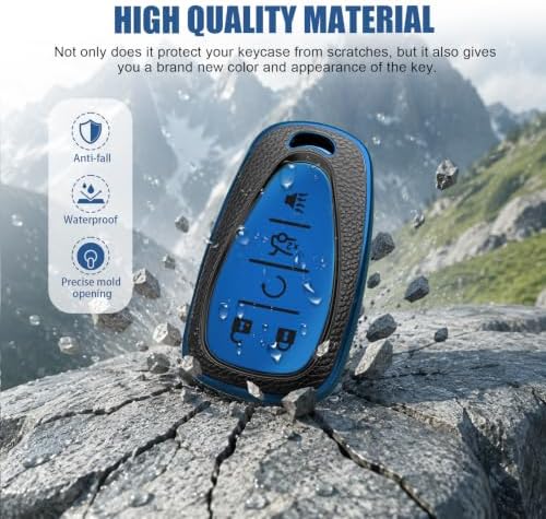 for Chevy Key Fob Cover, 5 Buttons TPU Leather Texture Key Cover - Image 3