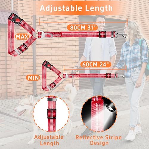 Seyezo Dog Car Seat Belt for Car, 2 Piece Set Retractable Dog Car Harness - Image 6