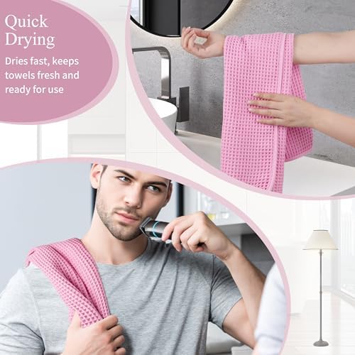 Microfiber Waffle Hand Towels, 2 Pieces, Fast Drying, Lint Free 430 GSM - Image 5