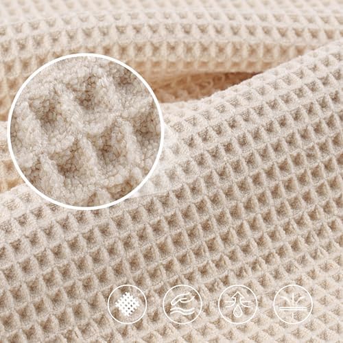 POLYTE 430 GSM Poly Blend Microfiber Quick Dry Waffle Bath Towel, 30x60 in - Image 5
