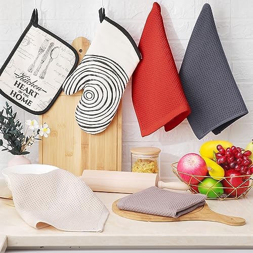 Homaxy 100% Cotton Waffle Weave Kitchen Dish Cloths 24-Pack - Image 6