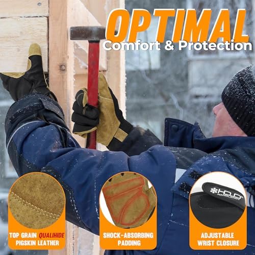 HANDLANDY Work Gloves for Men & Women, Utility Mechanic Working Gloves Touch - Image 2