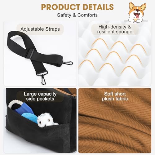 JOEJOY Dog Car Seats for Small Medium Dogs Under 35lbs, Dog Booster Seat - Image 6
