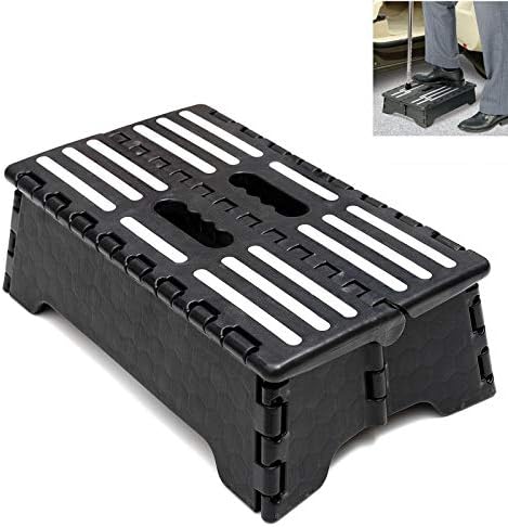 Sturdy Folding Step Stool Portable 5”, Collapsible Half Step by HOME+COMPOSER