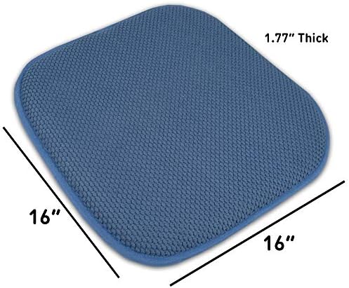 4 Pack Memory Foam Honeycomb Nonslip Back 16" x16" Chair/Seat Cushion Pad - Image 4