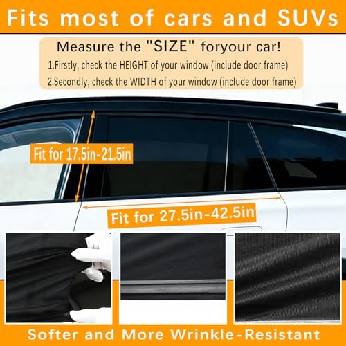 2 Pack car Window Shade Back Car Window Covers Shades, Sunshade - Image 4