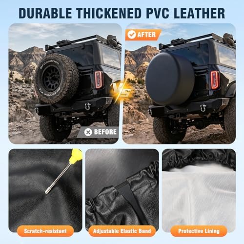 Moonet PVC Leather Spare Tire Wheel Cover - Image 5