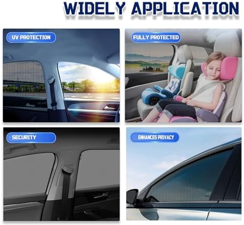 Car Front Window Shades, OUTTDID 2 Pack Side Window Sun Shades, Stretchy - Image 7
