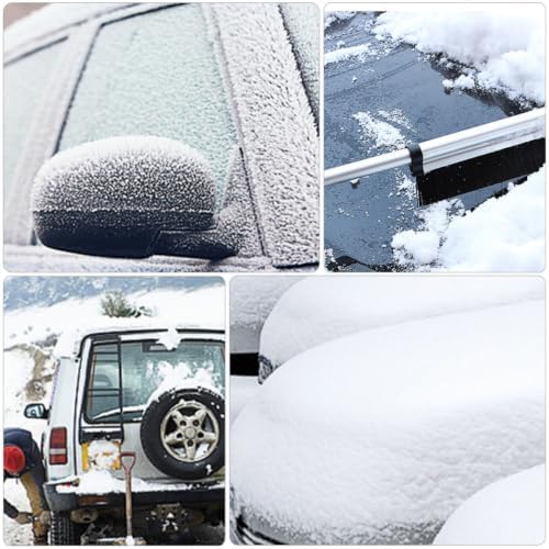 Telescoping Snow Brush with Aluminum Alloy Handle Ice Scraper - Image 4