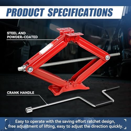 Auto Dynasty 2Pcs Scissor Jack, 2.5 Ton RV Travel Trailer Stabilizer Scissor - Image 5