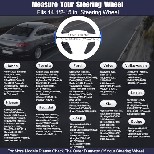 Steering Wheel Cover 14.5"-15", Non-Folding Packaging, Heavy-Duty - Image 6