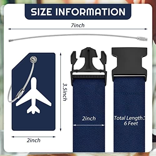 Weewooday 8 Pcs Luggage Straps Suitcase Tags Set - Image 2