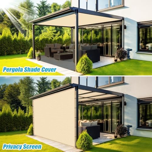 Amagenix 90% Pergola Shade Cover 9' X 14' Sun Shade Cloth - Image 5