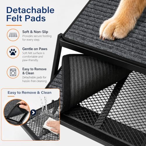 Dog Stairs for Large Dogs, Supports 250 lbs - Image 5