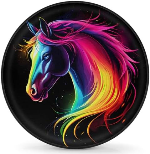 Rainbow Horse Spare Tire Cover Dust-Proof Wheel Protector by Unknown