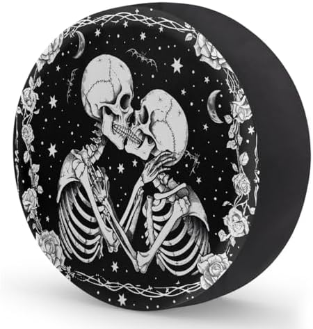 Pink Skull Spare Tire Cover Dust-Proof Wheel Protector - Image 2