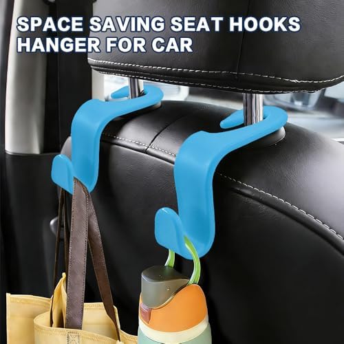 4PCS Car Seat Headrest Hooks, Car Purse Hook, Seat Back Organizer Storage - Image 3