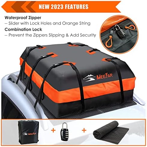 Car Roof Bag Rooftop Cargo Carrier Bag Waterproof 20 Cubic Feet roof Cargo - Image 2
