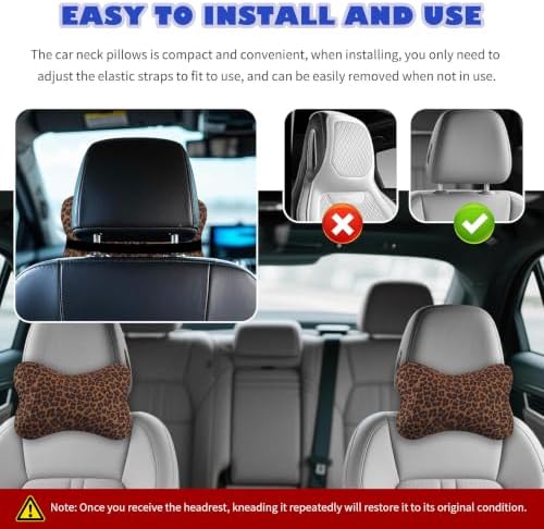 2PCS Car Headrest Pillow, Soft & Comfortable Car Neck Pillow - Image 6