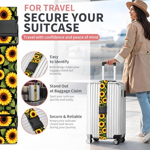 Luggage Strap for Suitcases Adjustable Travel Belt - Image 2