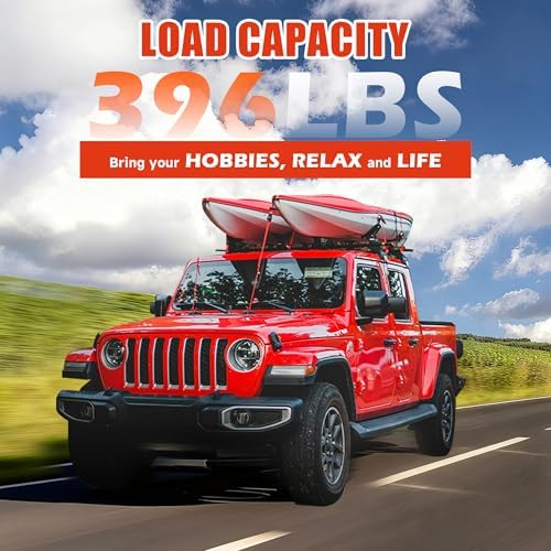 Roof Rack Cross Bars for 2007-2026 Jeep Wrangler JK JL/Gladiator JT 396lbs - Image 6