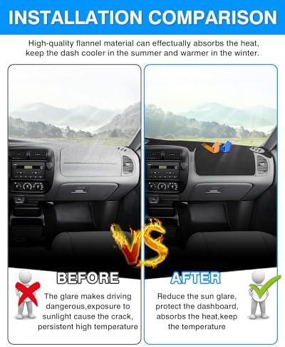 Autorder Dashboard Cover Mat for Ford Ranger 1995-2011/Ford Explorer - Image 3