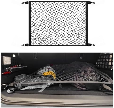 Upgrade Cargo Net for SUV with 4 Hooks Stretchy 32x23 to 63x47 by Unknown