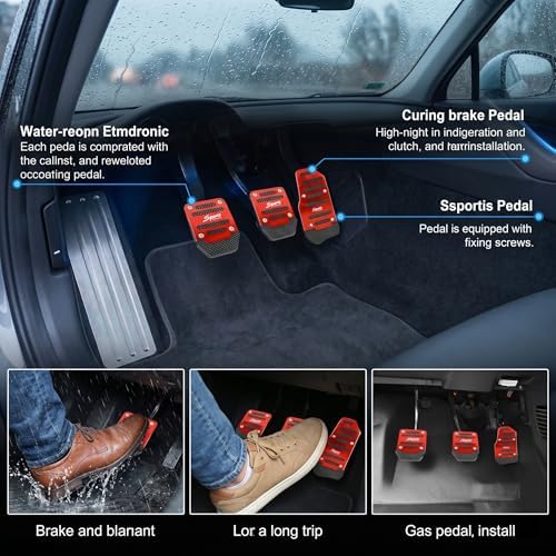 3 PCS Car Pedals Pads, Anti-slip Design, Manual Transmission Accelerator Brake - Image 6