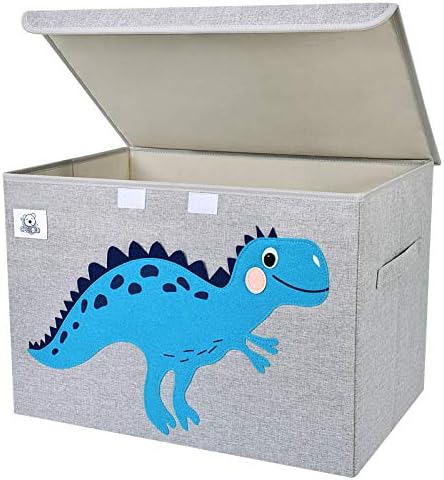Large Toy Box Storage with Lid, Foldable Fabric Toy Chest Storage by CLCROBD