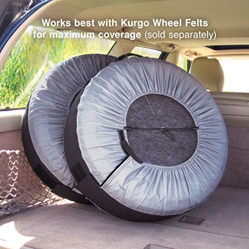 Kurgo Seasonal Tire Tote & Wheel Felts | Spare Tire Cover | Portable Wheel Bags - Image 3